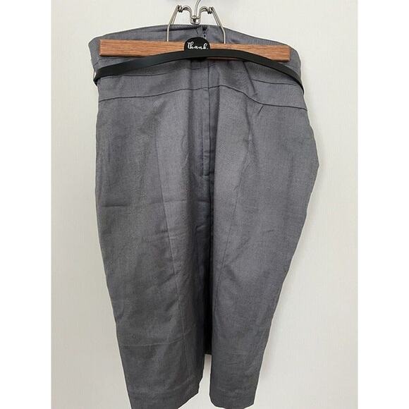 H&M Pencil Gray Belted Skirt Professional Midi Skirt Office Wear,‎ Career - Picture 2 of 8